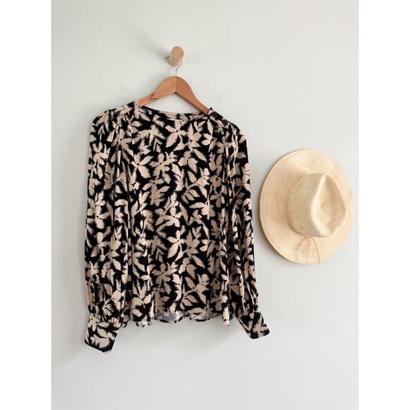 Sézane | Sezane | Linon Blouse in Black & White | Sz 34 / US Sz 2 - Picture 2 of 11